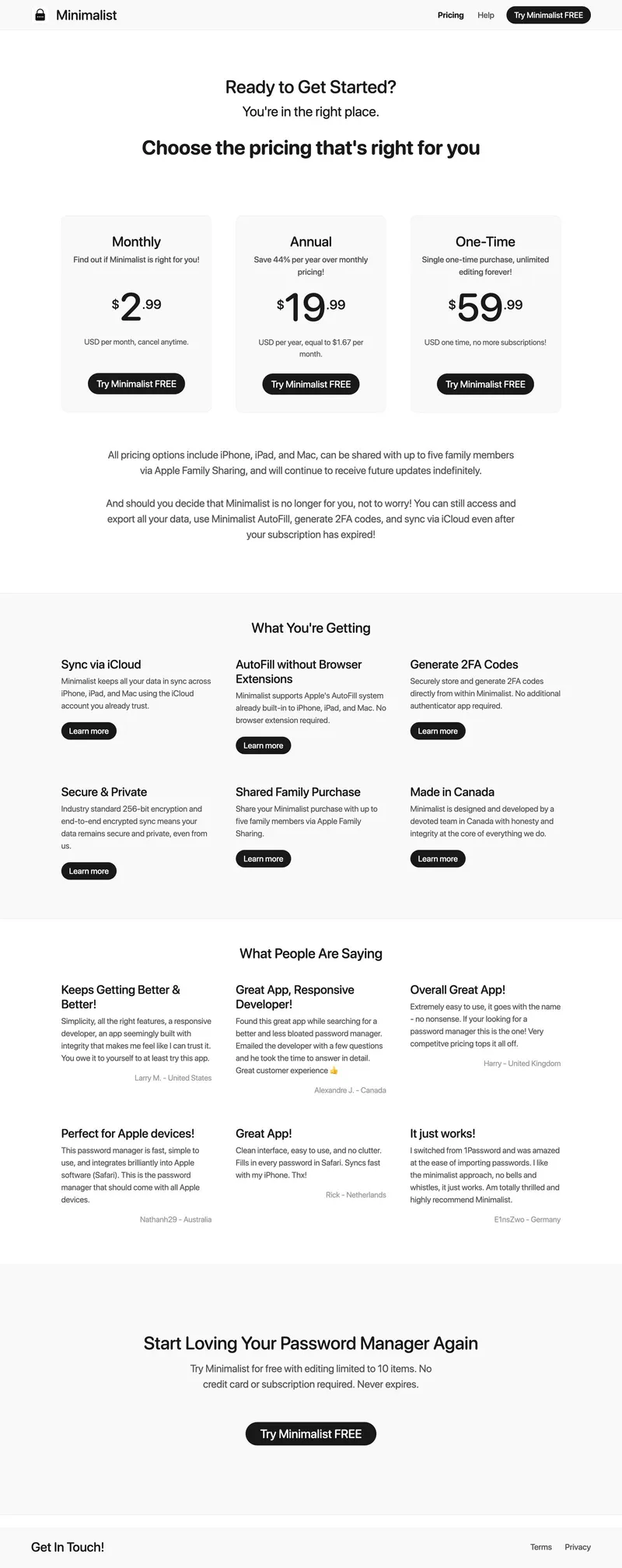 Minimalist Password Manager